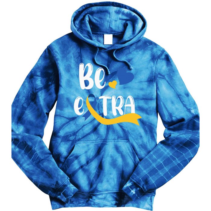 Be Extra Cute T21 World Down Syndrome Tie Dye Hoodie