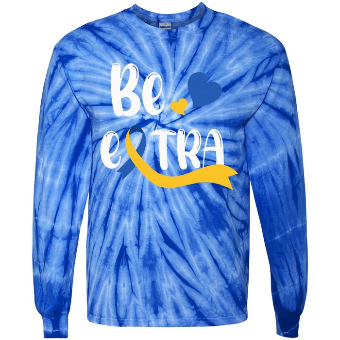 Be Extra Cute T21 World Down Syndrome Tie-Dye Long Sleeve Shirt