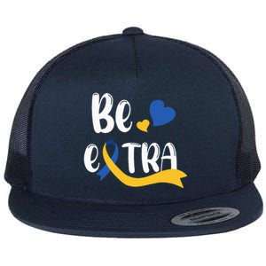 Be Extra Cute T21 World Down Syndrome Flat Bill Trucker Hat