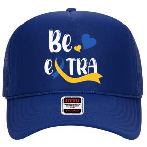 Be Extra Cute T21 World Down Syndrome High Crown Mesh Back Trucker Hat