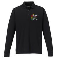 Breaking Every Chain Since 1865 Juneteenth Black History Performance Long Sleeve Polo