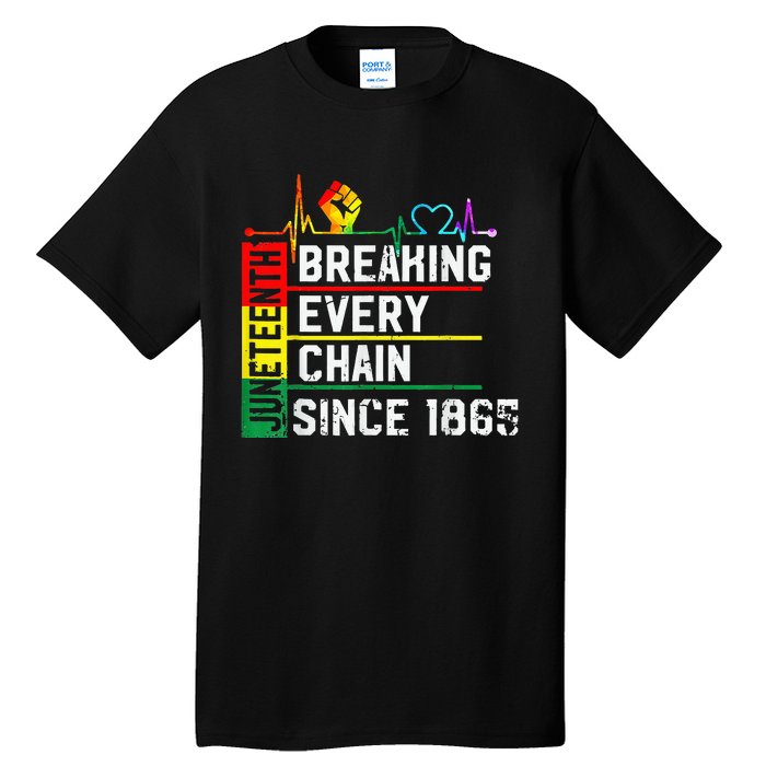 Breaking Every Chain Since 1865 Juneteenth Black History Tall T-Shirt