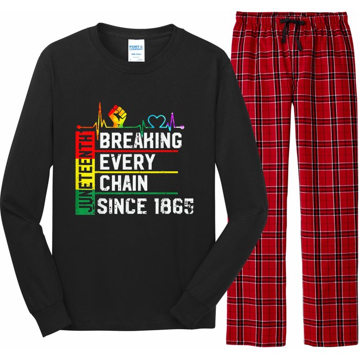 Breaking Every Chain Since 1865 Juneteenth Black History Long Sleeve Pajama Set