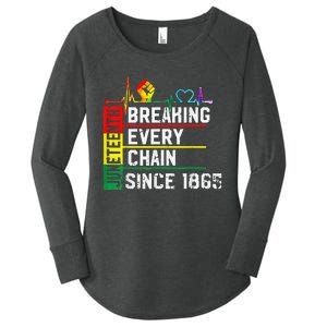 Breaking Every Chain Since 1865 Juneteenth Black History Women's Perfect Tri Tunic Long Sleeve Shirt