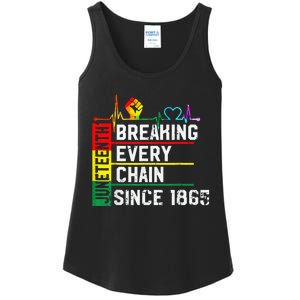 Breaking Every Chain Since 1865 Juneteenth Black History Ladies Essential Tank