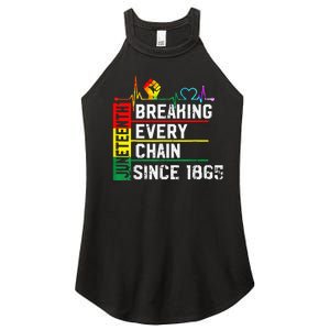 Breaking Every Chain Since 1865 Juneteenth Black History Women's Perfect Tri Rocker Tank