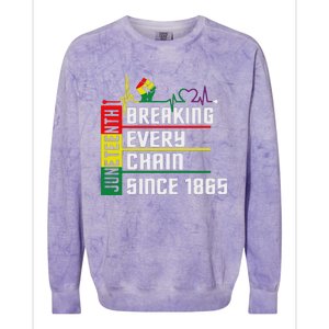 Breaking Every Chain Since 1865, Juneteenth 1865 Colorblast Crewneck Sweatshirt