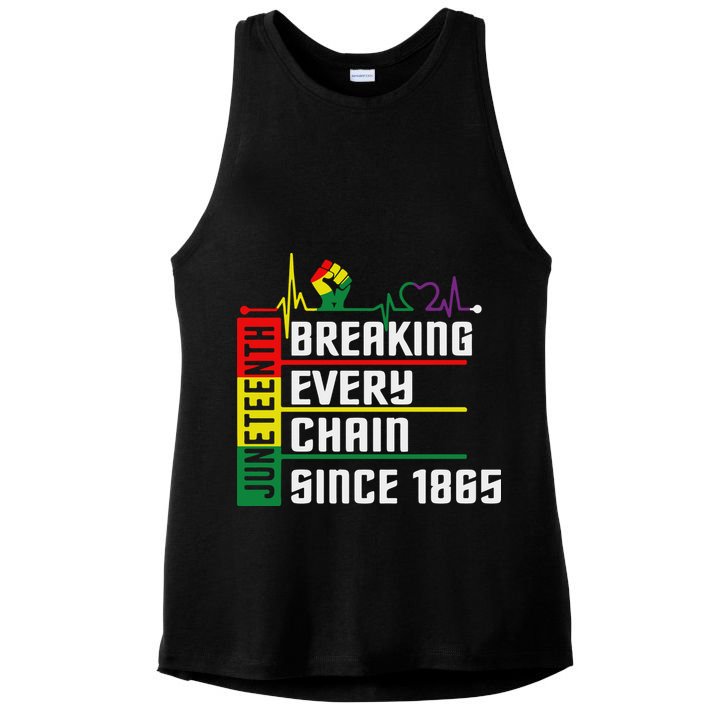 Breaking Every Chain Since 1865, Juneteenth 1865 Ladies PosiCharge Tri-Blend Wicking Tank