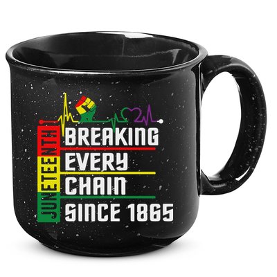 Breaking Every Chain Since 1865, Juneteenth 1865 15oz Campfire Ceramic Mug