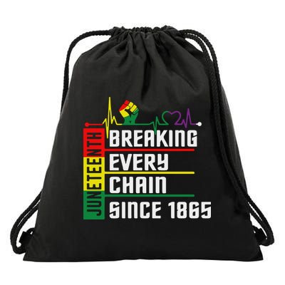 Breaking Every Chain Since 1865, Juneteenth 1865 Drawstring Bag
