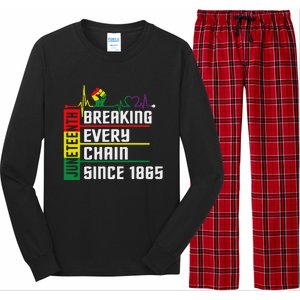 Breaking Every Chain Since 1865, Juneteenth 1865 Long Sleeve Pajama Set