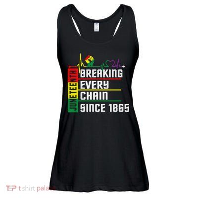 Breaking Every Chain Since 1865, Juneteenth 1865 Ladies Essential Flowy Tank