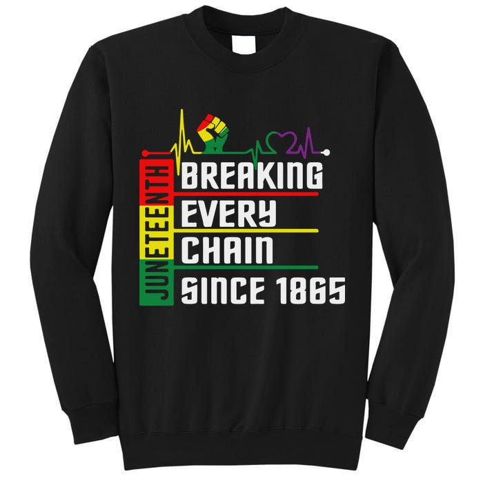 Breaking Every Chain Since 1865, Juneteenth 1865 Tall Sweatshirt