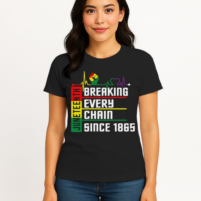 Breaking Every Chain Since 1865, Juneteenth 1865 Womens T-Shirt