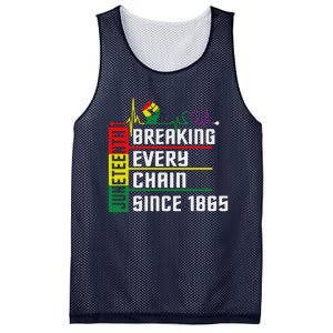 Breaking Every Chain Since 1865, Juneteenth 1865 Mesh Reversible Basketball Jersey Tank