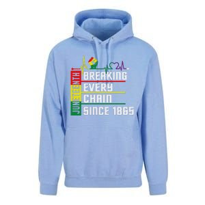 Breaking Every Chain Since 1865, Juneteenth 1865 Unisex Surf Hoodie