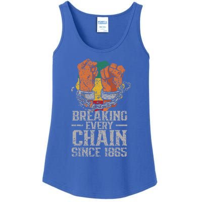 Breaking Every Chain Since 1865 Africa Junenth Black Gift Ladies Essential Tank