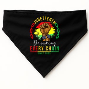 Breaking Every Chain Since 1865 Juneteenth Freedom USA-Made Doggie Bandana