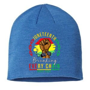 Breaking Every Chain Since 1865 Juneteenth Freedom Sustainable Beanie