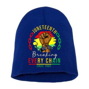 Breaking Every Chain Since 1865 Juneteenth Freedom Short Acrylic Beanie