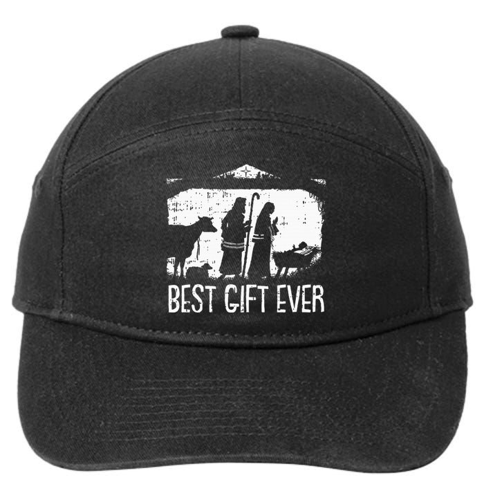 Best Ever Christmas Cool Jesus Nativity Scene Christian 7-Panel Snapback Hat