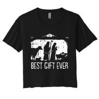 Best Ever Christmas Cool Jesus Nativity Scene Christian Women's Crop Top Tee