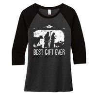 Best Ever Christmas Cool Jesus Nativity Scene Christian Women's Tri-Blend 3/4-Sleeve Raglan Shirt