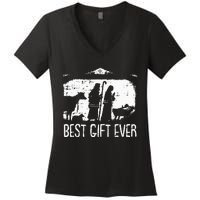 Best Ever Christmas Cool Jesus Nativity Scene Christian Women's V-Neck T-Shirt