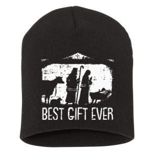 Best Ever Christmas Cool Jesus Nativity Scene Christian Short Acrylic Beanie