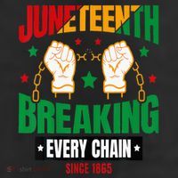 Breaking Every Chain Since 1865 Juneteenth Freedom 7 Panel Mesh Trucker Snapback Hat
