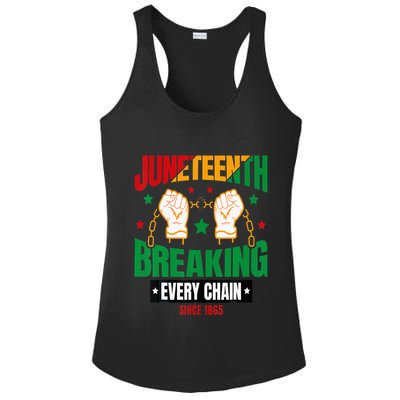 Breaking Every Chain Since 1865 Juneteenth Freedom Ladies PosiCharge Competitor Racerback Tank