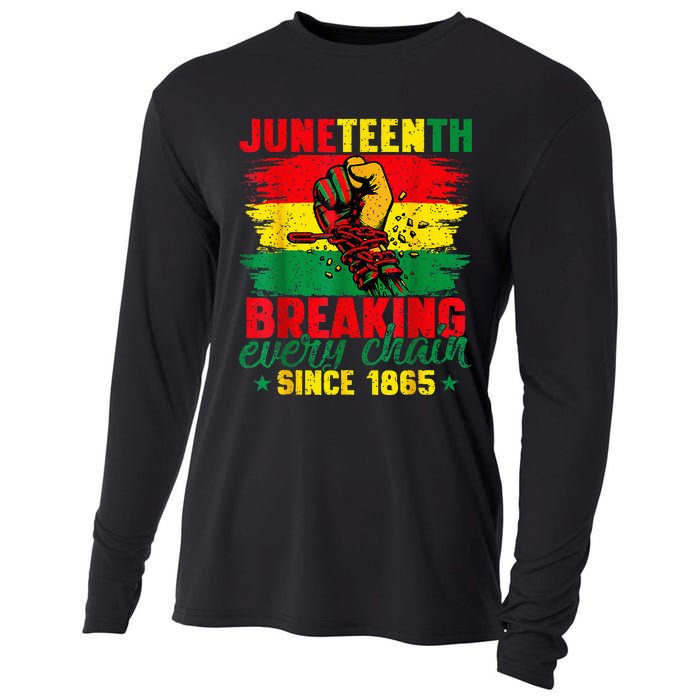 Breaking Every Chain Since 1865 Juneteenth Freedom Cooling Performance Long Sleeve Crew