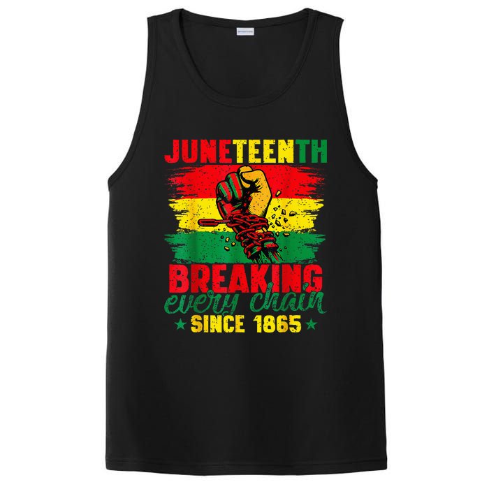 Breaking Every Chain Since 1865 Juneteenth Freedom PosiCharge Competitor Tank