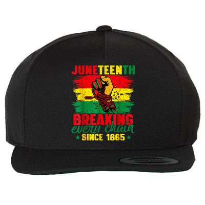 Breaking Every Chain Since 1865 Juneteenth Freedom Wool Snapback Cap