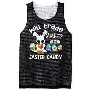 Bunny Eat Chocolate Eggs Will Trade Sister Easter Mesh Reversible Basketball Jersey Tank