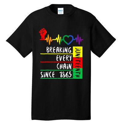 Breaking Every Chain Since 1865 Juneteenth Independence Day Tall T-Shirt