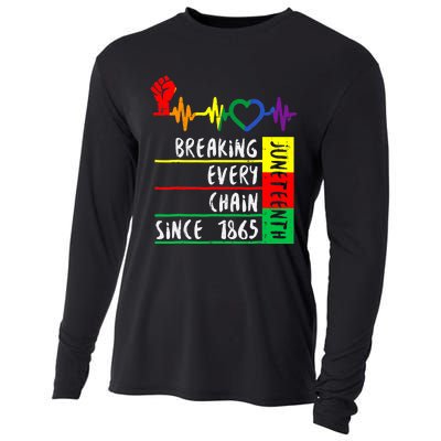 Breaking Every Chain Since 1865 Juneteenth Independence Day Cooling Performance Long Sleeve Crew