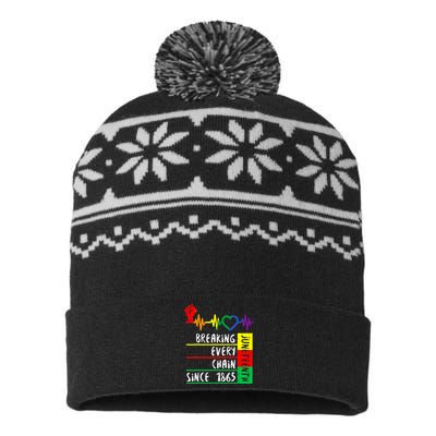 Breaking Every Chain Since 1865 Juneteenth Independence Day USA-Made Snowflake Beanie