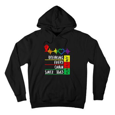 Breaking Every Chain Since 1865 Juneteenth Independence Day Tall Hoodie