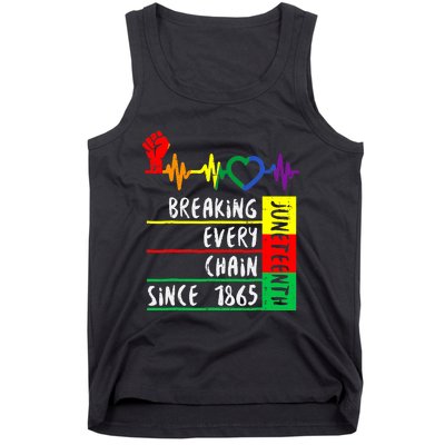 Breaking Every Chain Since 1865 Juneteenth Independence Day Tank Top