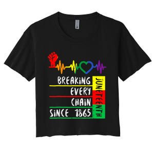 Breaking Every Chain Since 1865 Juneteenth Independence Day Women's Crop Top Tee