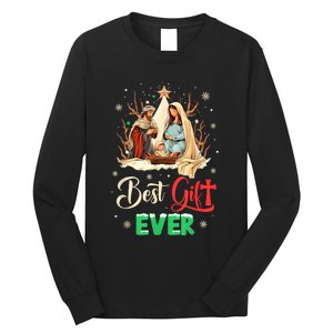 Best Ever Christmas Cool Jesus Nativity Scene Christian Long Sleeve Shirt