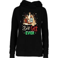 Best Ever Christmas Cool Jesus Nativity Scene Christian Womens Funnel Neck Pullover Hood