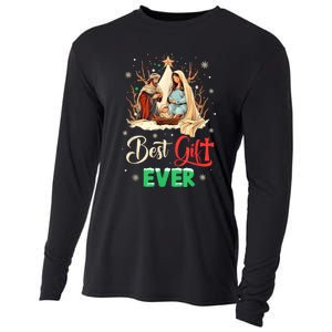 Best Ever Christmas Cool Jesus Nativity Scene Christian Cooling Performance Long Sleeve Crew