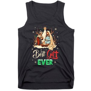 Best Ever Christmas Cool Jesus Nativity Scene Christian Tank Top