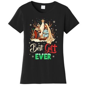 Best Ever Christmas Cool Jesus Nativity Scene Christian Women's T-Shirt