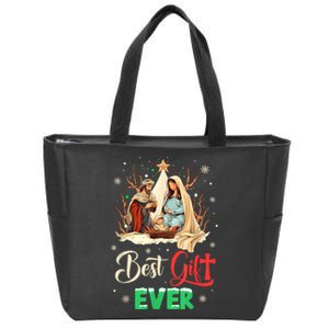 Best Ever Christmas Cool Jesus Nativity Scene Christian Zip Tote Bag