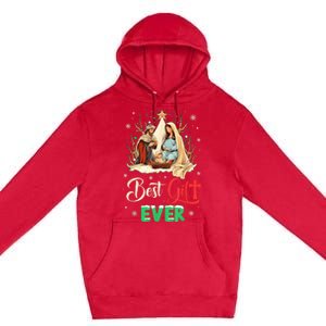 Best Ever Christmas Cool Jesus Nativity Scene Christian Premium Pullover Hoodie