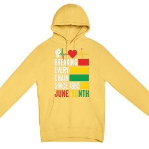 Breaking Every Chain Since 1865 Junzeenth Black History Gift Premium Pullover Hoodie