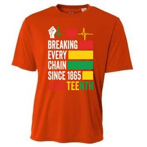 Breaking Every Chain Since 1865 Junzeenth Black History Gift Cooling Performance Crew T-Shirt